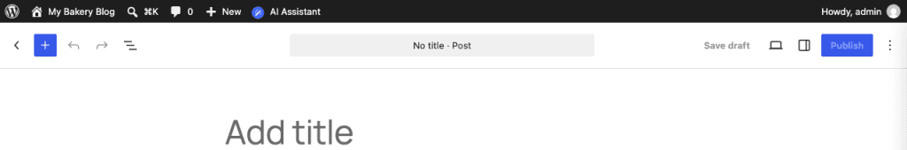 The AI Assistant button in the top bar